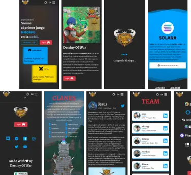Destiny of war Landing page